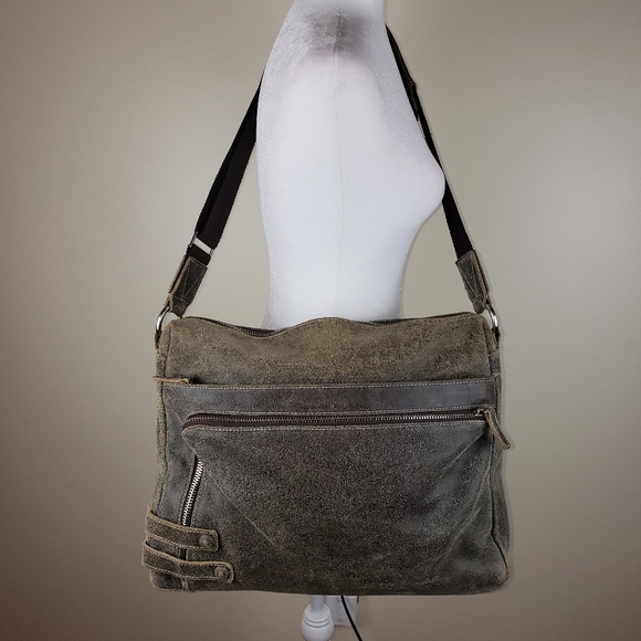 black rivet messenger bag